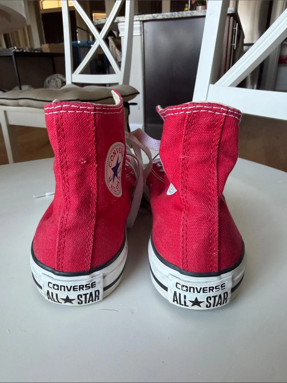 Converse Red High-Top Canvas Sneakers